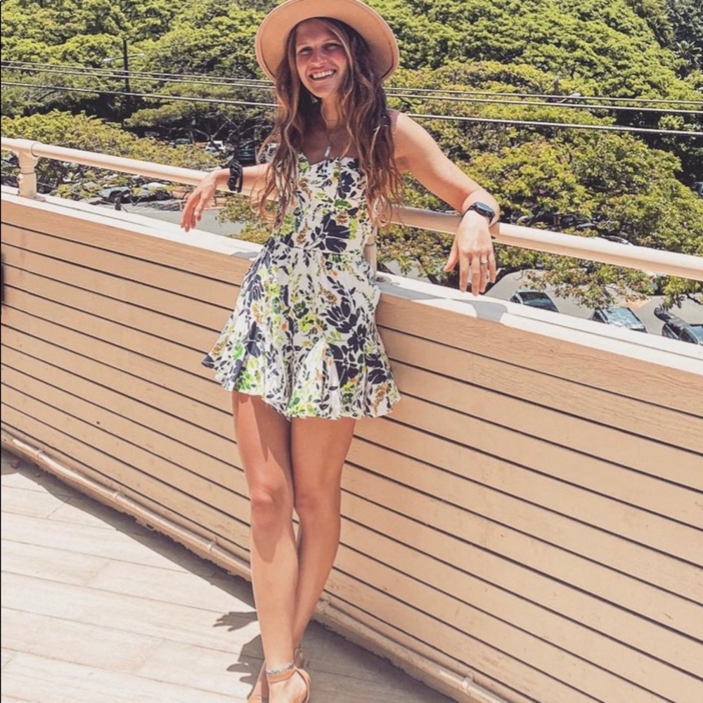 Francesca's Floral Romper Dress
